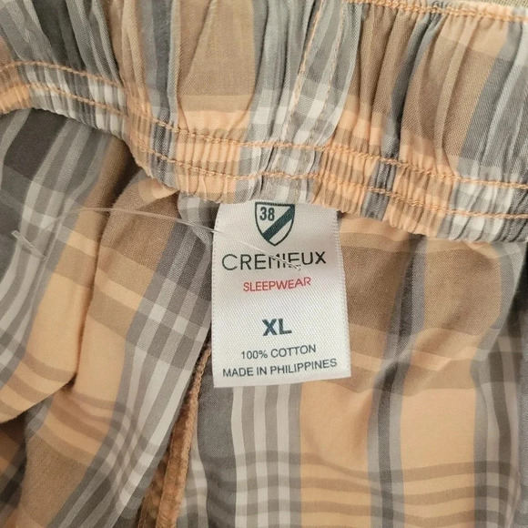 Cremieux 100% Cotton Man's XL Sleepwear Loungewear PJ Pants Orange Plaid AS IS. - Picture 5 of 14